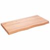 vidaXL Dessus de table marron clair bois ch&ecirc;ne massif trait&eacute;