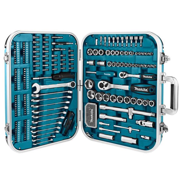 Makita Ensemble d'outils de r&eacute;paration m&eacute;nag&egrave;re 227 pcs Argent&eacute;