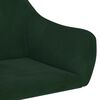 vidaXL Chaises pivotantes &agrave; manger lot de 4 vert fonc&eacute; velours