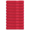 vidaXL Serviettes FROGN 10 pcs rouge 100x200 cm 360 g/m&sup2;