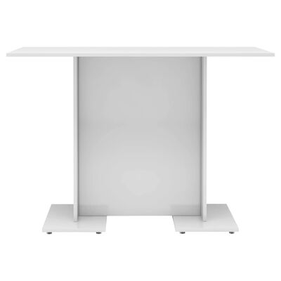 vidaXL Table à dîner Blanc brillant 110x60x75 cm Bois d'ingénierie