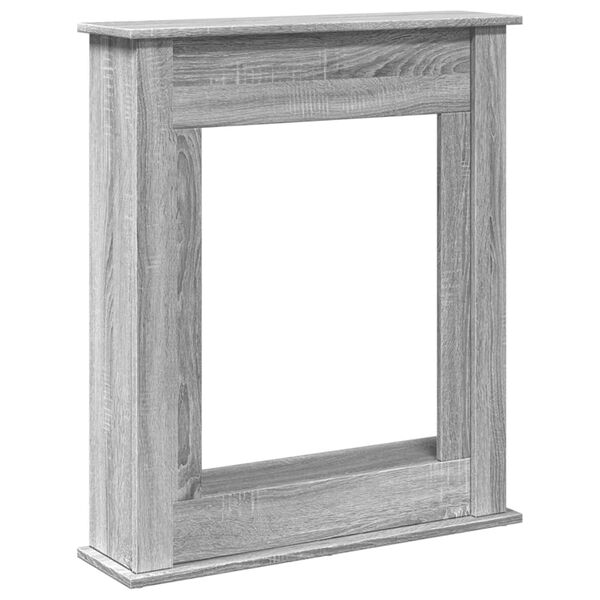 VidaXL Cadre de cheminée sonoma gris 75x20x87,5 cm bois d'ingénierie