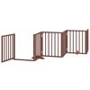 vidaXL Barri&egrave;re pour chien porte pliable 12 panneaux bois de peuplier