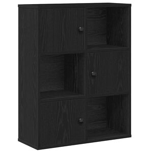 vidaXL Biblioth&egrave;que ch&ecirc;ne noir 60x24x76,5 cm bois d'ing&eacute;nierie