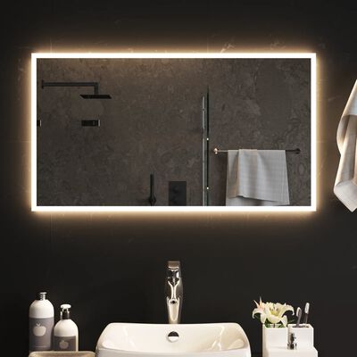 vidaXL Miroir de salle de bain à LED 90x50 cm
