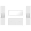 vidaXL Ensemble de meubles salle de bain 4 pcs blanc bois d'ingénierie