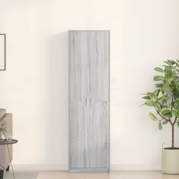 vidaXL Armoire Gris Sonoma 55 x 25 x 189 cm Bois d'ingénierie