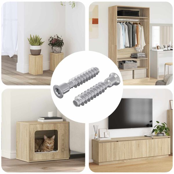 vidaXL Vis &agrave; t&ecirc;te cap 2 pcs Argent&eacute; M7 x 40 mm Acier