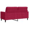 vidaXL Canap&eacute; &agrave; 2 places Rouge bordeaux 140 cm Velours