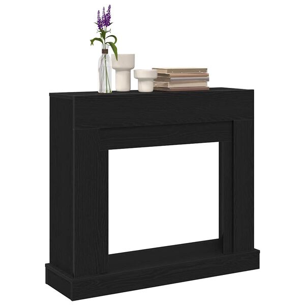 VidaXL Cadre de cheminée chêne noir 100x30x87,5 cm bois d'ingénierie