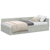 vidaXL Cadre de lit d'angle Gris clair 80 x 200 cm Velours