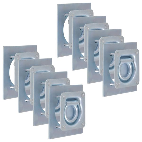 vidaXL Anneau d'arrimage pour remorque 8 pcs Acier galvanis&eacute; 2000 kg