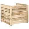 vidaXL Salon de jardin 12 pcs Bois de pin impr&eacute;gn&eacute; de vert