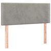 vidaXL T&ecirc;te de lit Gris clair 100x5x78/88 cm Velours
