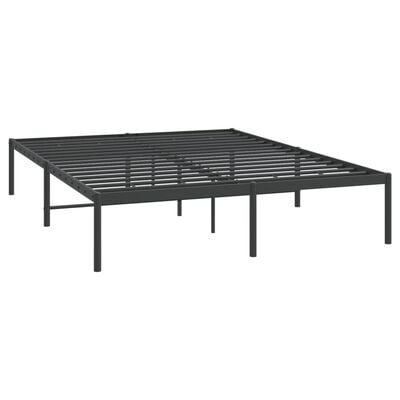 vidaXL Cadre de lit métal sans matelas noir 140x200 cm