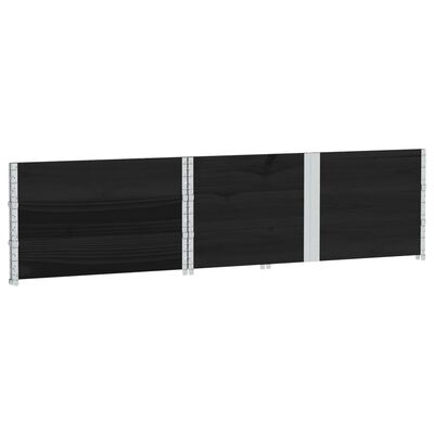 vidaXL Colliers de palette 3 pcs noir 150x100 cm bois de pin solide