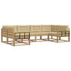 vidaXL Ensemble de canap&eacute;s d'ext&eacute;rieur 6 pc Blanc et Beige