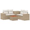 vidaXL Ensemble de Canap&eacute;s 6 pc Beige et blanc cr&egrave;me