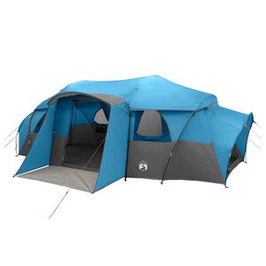 vidaXL Tente familiale avec auvent imperm&eacute;able 10 personne Bleu