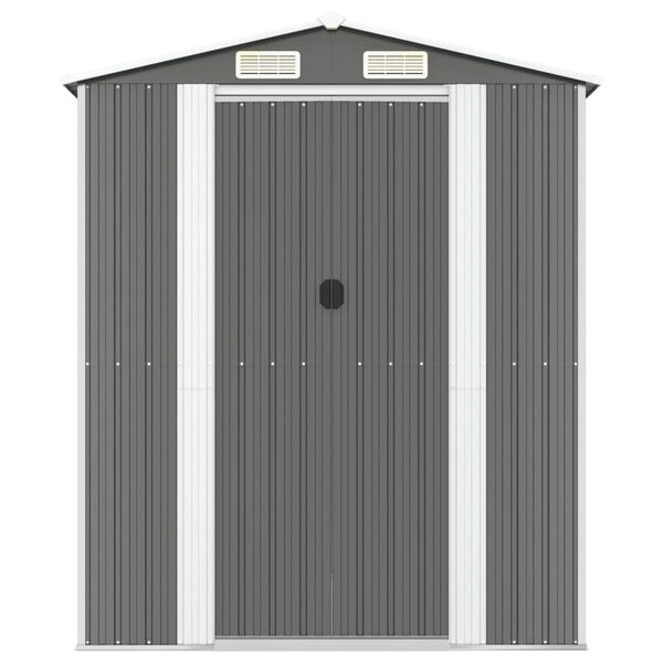 vidaXL Abri de jardin Gris clair 192x274x223 cm Acier galvanis&eacute;