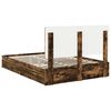 vidaXL Lit de Rangement Ch&ecirc;ne fum&eacute; 160 x 200 cm Bois d'ing&eacute;nierie