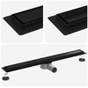 vidaXL &Eacute;vacuation de douche 2-en-1 avec siphon &agrave; 360&deg; Noir 80 cm