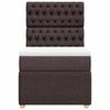 vidaXL Sommier &agrave; lattes de lit avec matelas Marron fonc&eacute; 90x200 cm