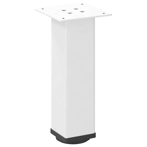 vidaXL Pieds de table basse 4 pi&egrave;ces Blanc 42-44 cm Acier