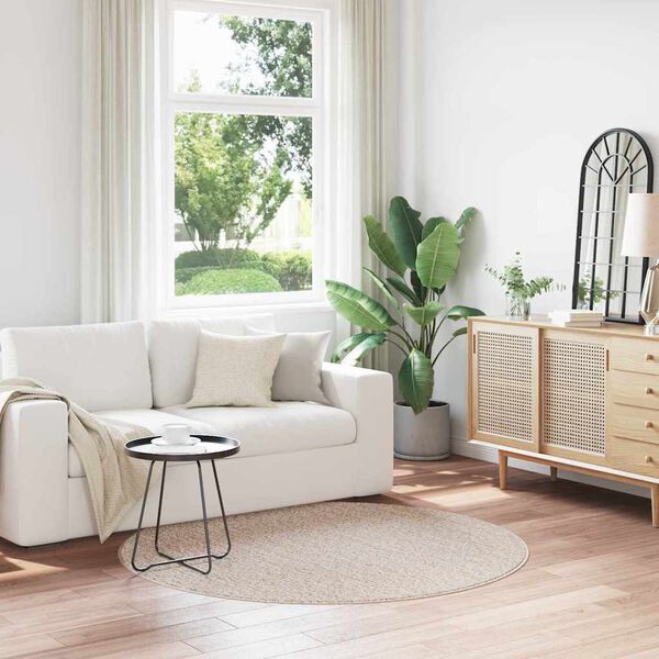 vidaXL Tapis Shaggy Anti-d&eacute;rapant Cr&egrave;me 160 x 160 cm PP