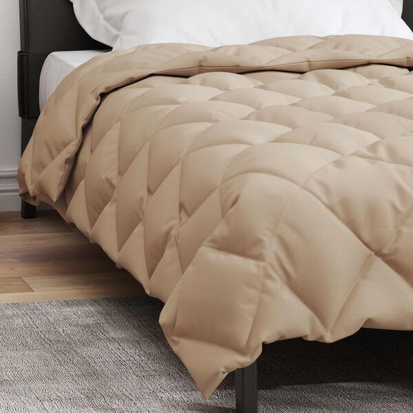 vidaXL Duvet d'hiver Taupe 220 x 135 cm Microfibre