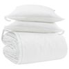 vidaXL Ensemble de Duvet avec oreiller 3 pi&egrave;ces Blanc Plume de canard