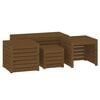 vidaXL Ensemble de bo&icirc;tes de jardin 4 pcs marron miel bois pin massif