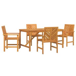 vidaXL Ensemble de salle &agrave; manger pour jardin 5 pcs Marron