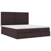 VidaXL Cadre de lit ottoman avec matelas marron fonc&eacute; 180x200 cm tissu