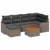 vidaXL Ensemble de canap&eacute; de jardin avec stockage 7 pcs Gris polyrotin