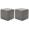 vidaXL 2 pcs Tables de chevet Gris 30x30x30 cm Similicuir
