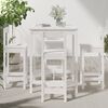 vidaXL Ensemble de bar de jardin 5 pcs blanc bois massif de pin