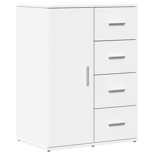 vidaXL Buffets 2 pcs blanc 59x39x80 cm bois d'ingénierie