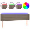 vidaXL Tête de lit à LED Taupe 203x16x78/88 cm Tissu