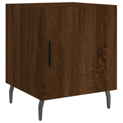vidaXL Tables de chevet 2pcs chêne marron 40x40x50cm bois d'ingénierie