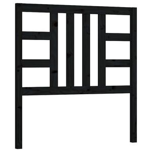 vidaXL T&ecirc;te de lit Noir 96x4x100 cm Bois massif de pin