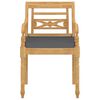 vidaXL Chaises Batavia lot de 6 avec coussins Bois de teck solide