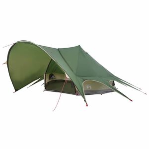 vidaXL Tente Teepee 7-Personnes Vert et gris 600 x 600 x 347 cm