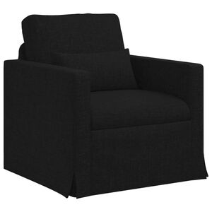 vidaXL Canap&eacute; Noir 78 x 77 x 80 cm tissu