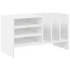 vidaXL Meuble &agrave; vinyles Blanc 78,5 x 35 x 45 cm Bois d'ing&eacute;nierie