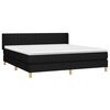 vidaXL Sommier &agrave; lattes de lit avec matelas Noir 180x200 cm Tissu