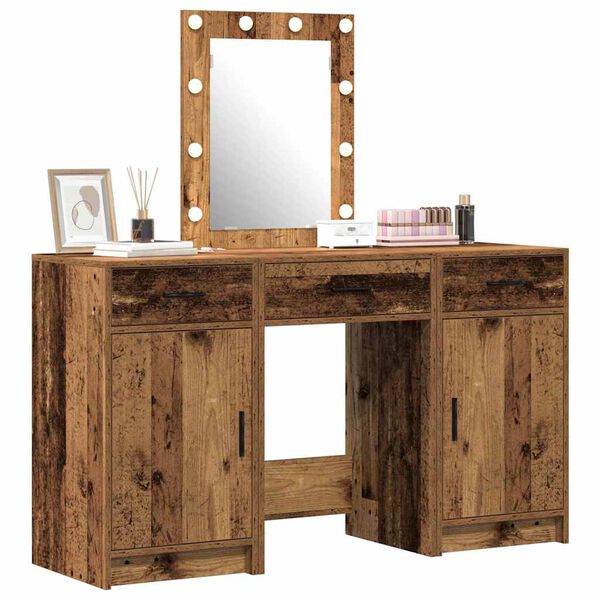 vidaXL Table de Toilette Marron 50 x 41 x 135 cm Bois d'ing&eacute;nierie