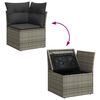 vidaXL Salon de jardin 6 pcs avec coussins gris résine tressée