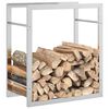 vidaXL Portant de bois de chauffage 50x28x56 cm acier inoxydable