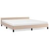 vidaXL Cadre de lit avec t&ecirc;te de lit sans matelas cappuccino 160x200cm